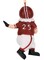 Touchdown Santa Christmas Sports Football Ornament (Dark Red &#x26; White)